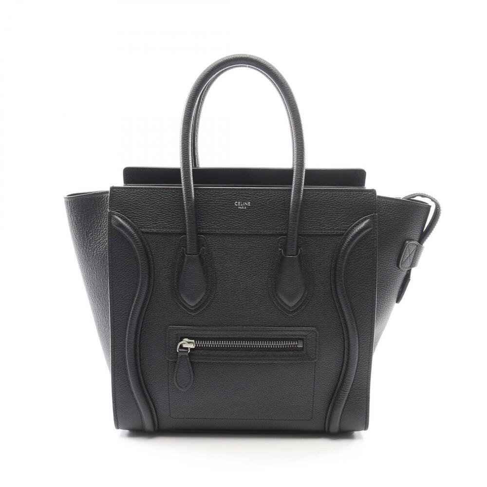Celine Luggage Shopper Handbag Leather Black